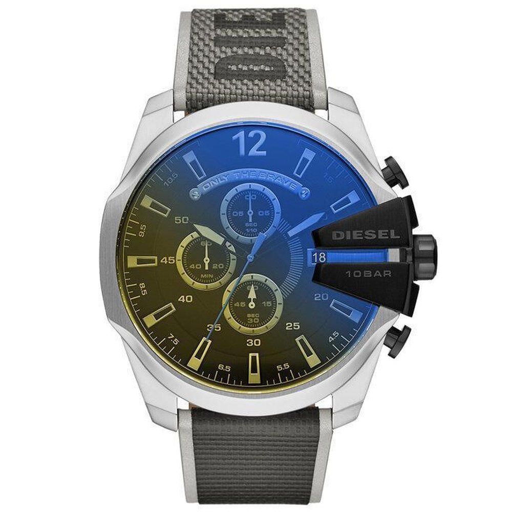Diesel DZ4523 Mega Chıef 54mm Leather Black Mens Watch