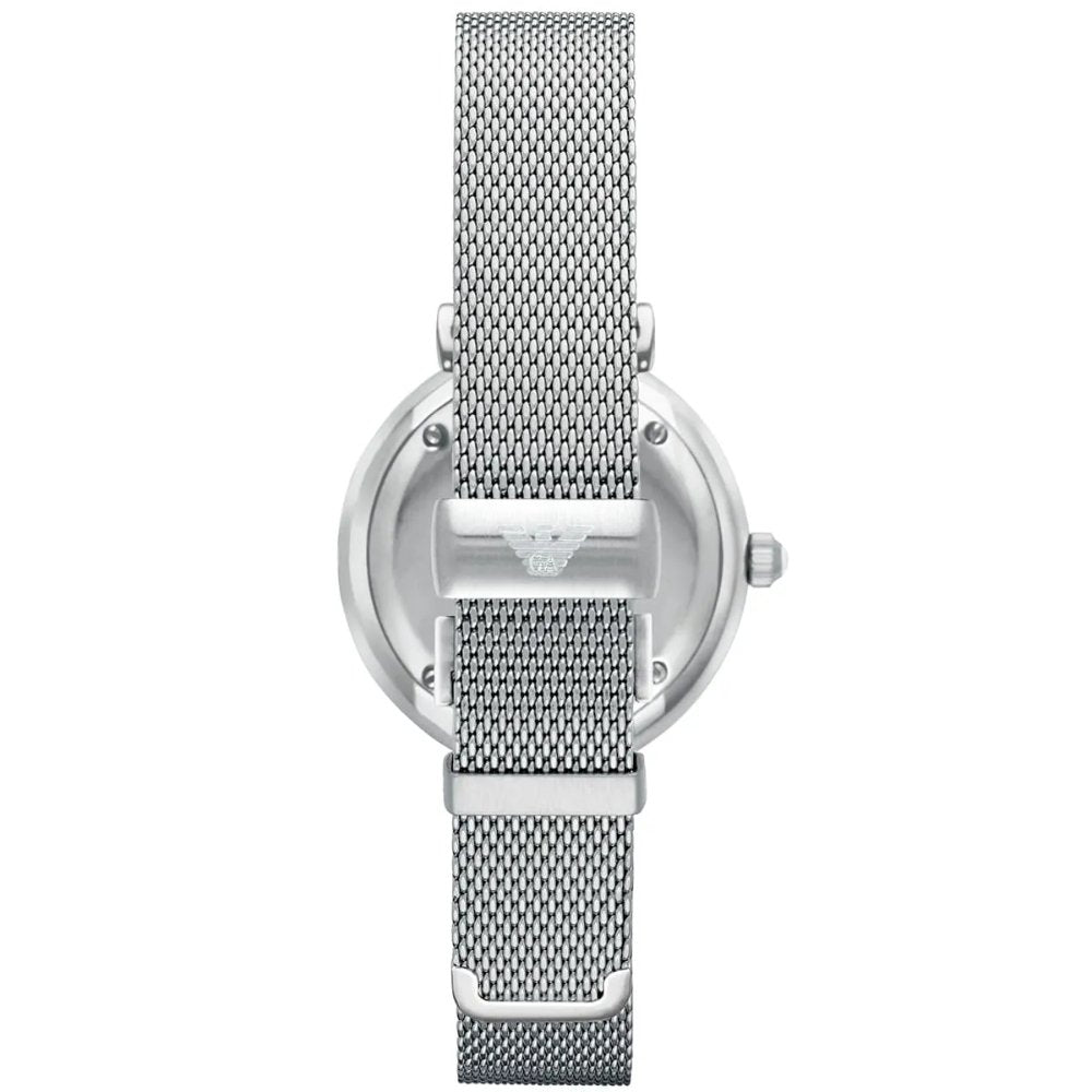 Emporio Armani AR1955 Mother Of Pearl Mesh Bracelet Ladies Watch — view 2
