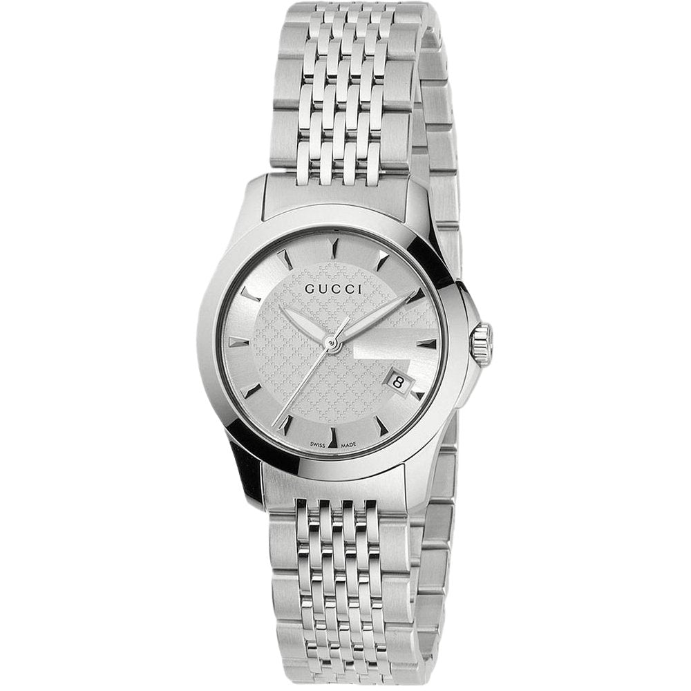 Gucci YA126501 G-Timeless Silver Dial Ladies Watch