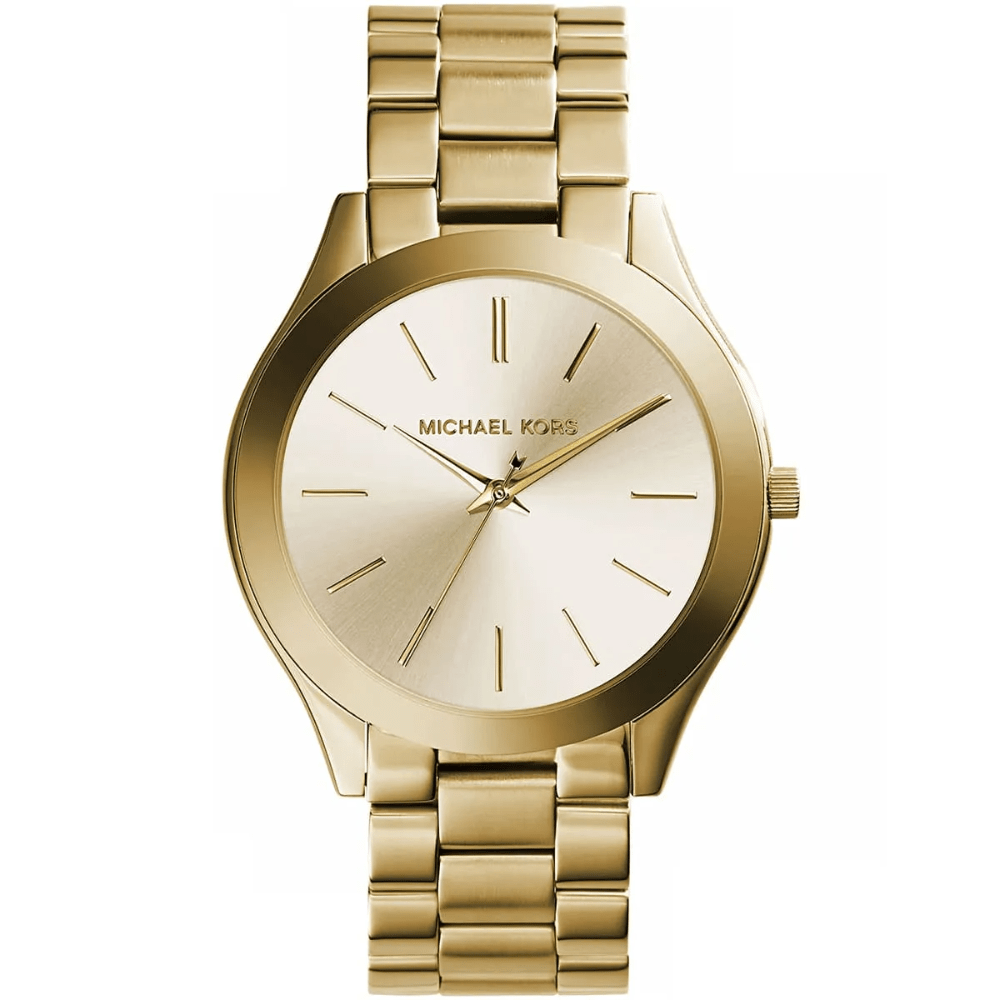 Michael Kors MK3179 Slim Runway Gold Dial Ladies Watch
