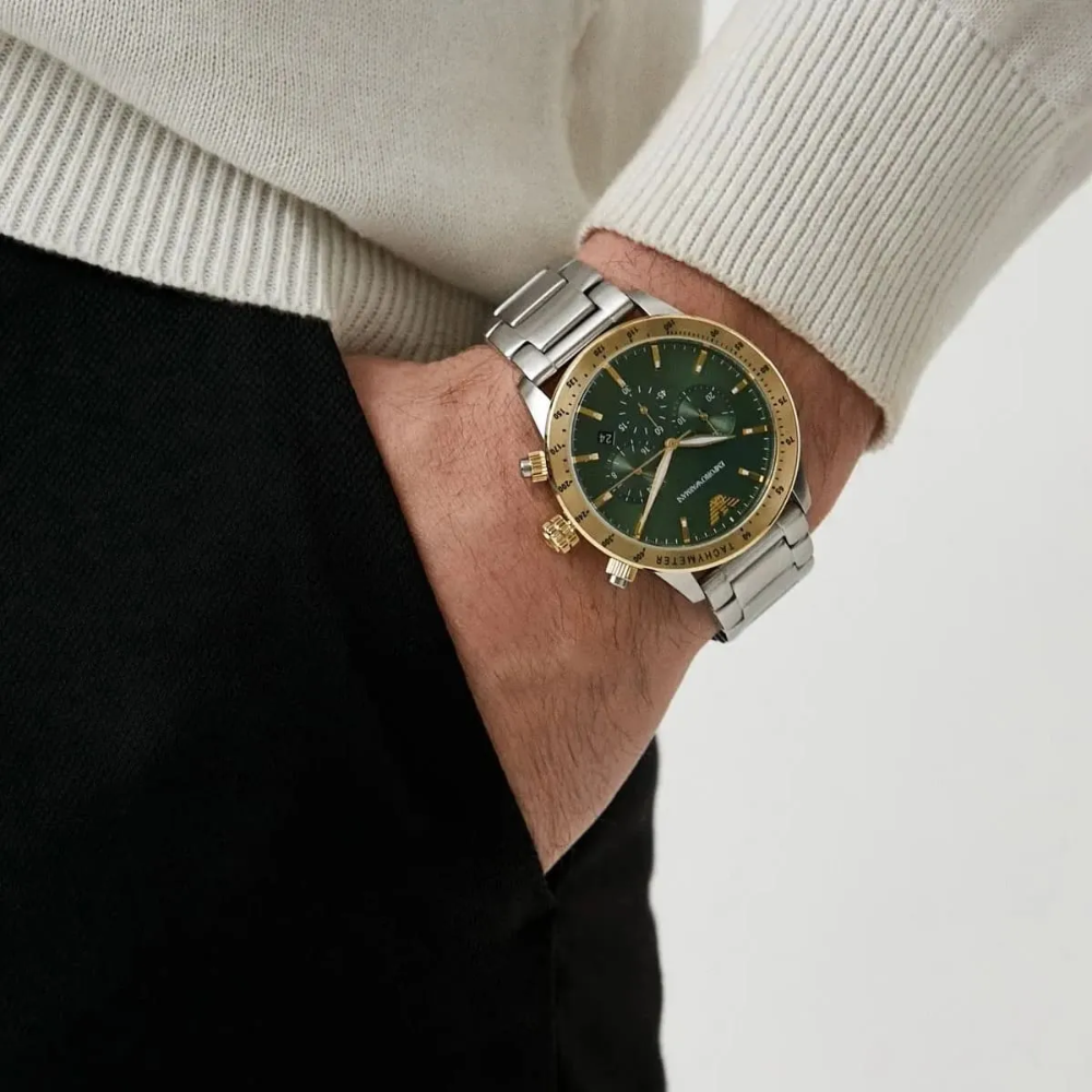 Emporio Armani AR11454 Chronograph Green Dial Men’s Watch — view 11
