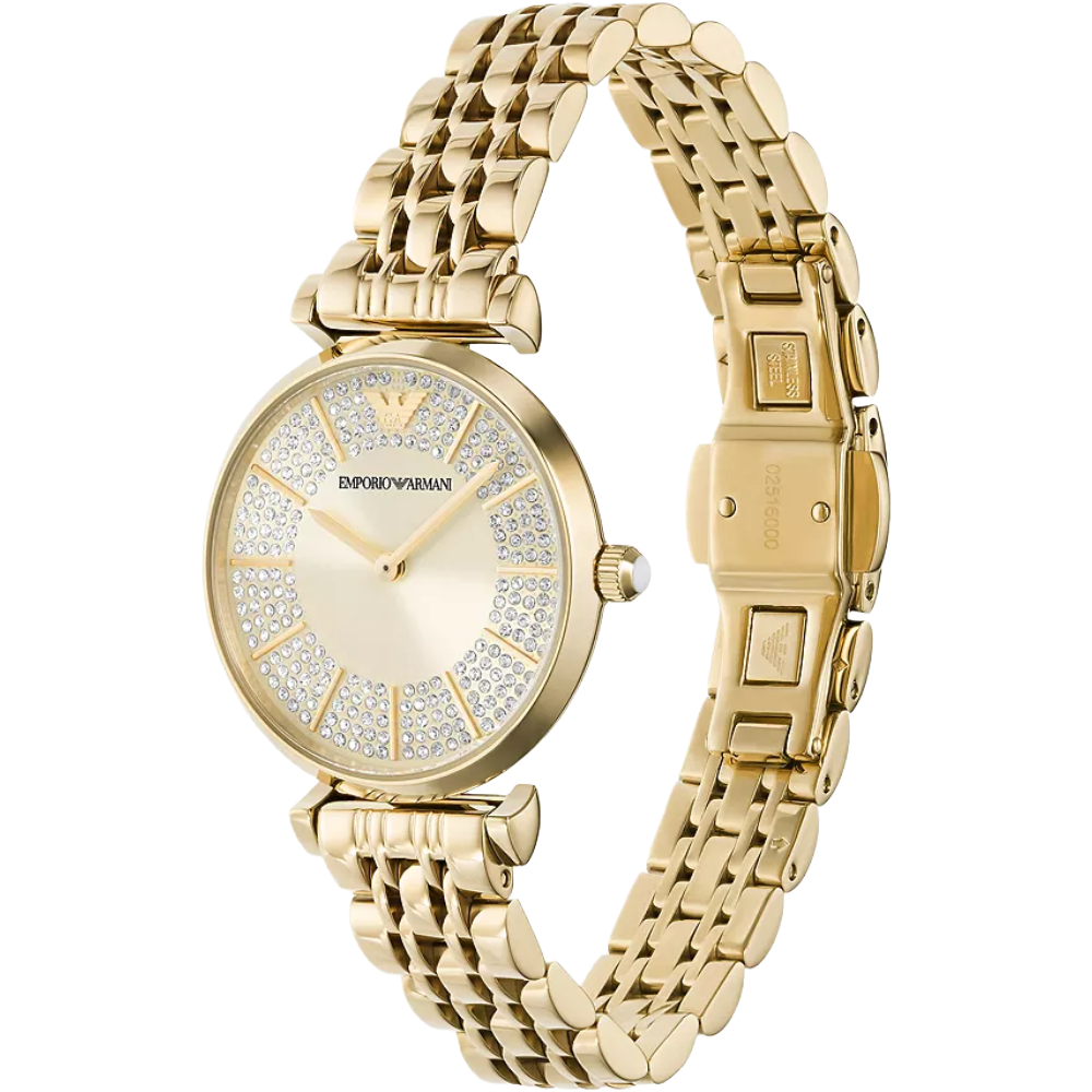 Emporio Armani AR11608 Two-Hand Gold-Tone Ladies Watch — view 3