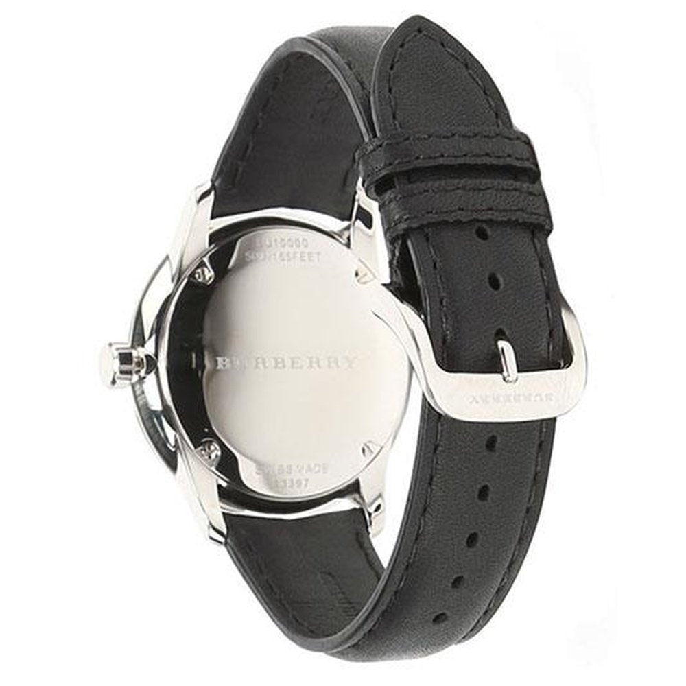Burberry BU10000 Classic Round Beige Dial Black Leather Men's Watch — view 2