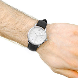 Burberry BU10000 Classic Round Beige Dial Black Leather Men's Watch — view 3
