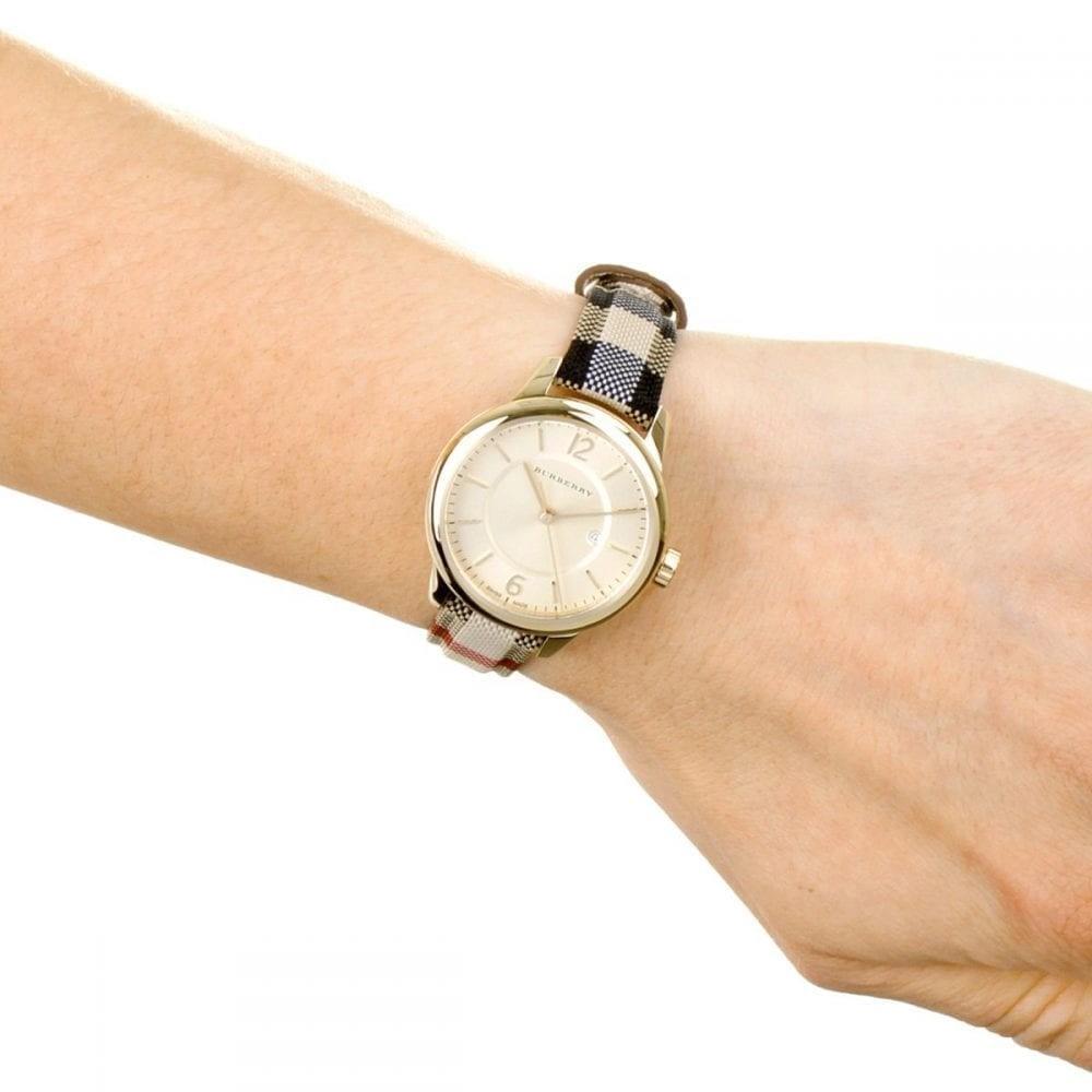 Burberry BU10104 Honey Check Stamped Dial Ladies Watch — view 2