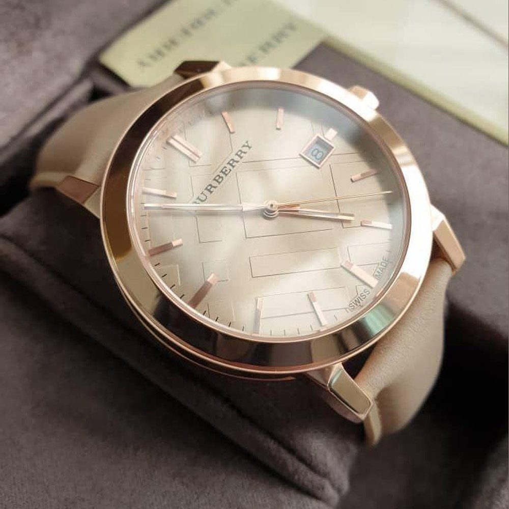 Burberry BU9014 Tan Dial Leather Strap Women's Watch — view 4