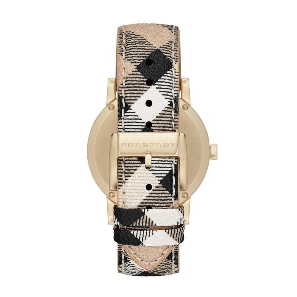 Burberry BU9026 The City Champagne Dial Check Strap Women's Watch — view 2