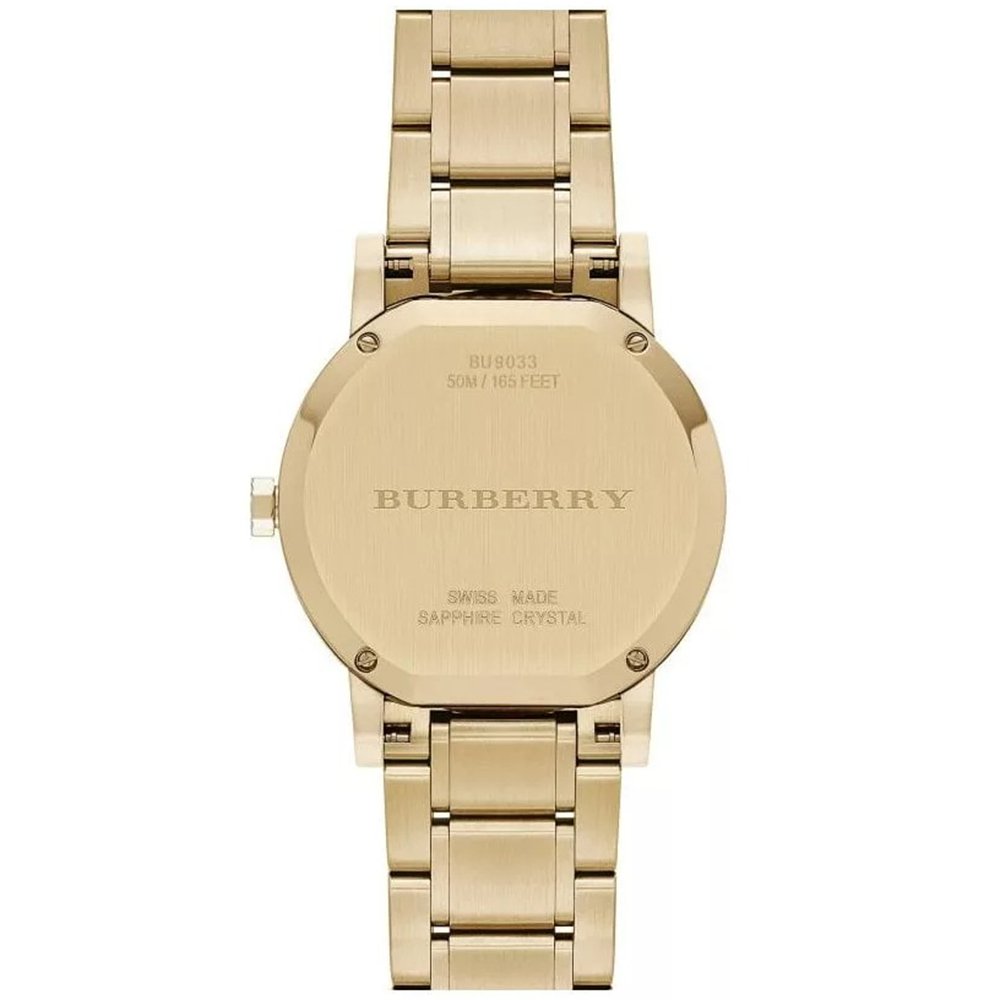 Burberry BU9033 The City Yellow Gold Unisex Watch — view 2