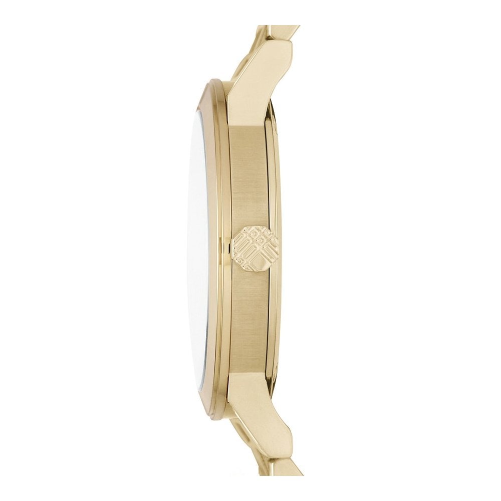 Burberry BU9038 The City Engraved Checked Gold Unisex Watch — view 3