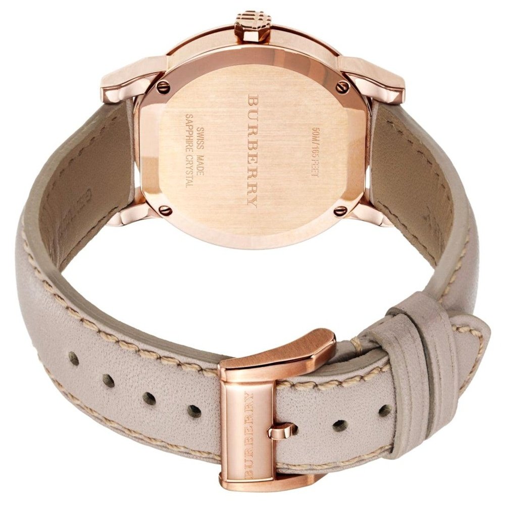 Burberry BU9109 Rose Gold Tone Beige Check Dial Women's Watch — view 2