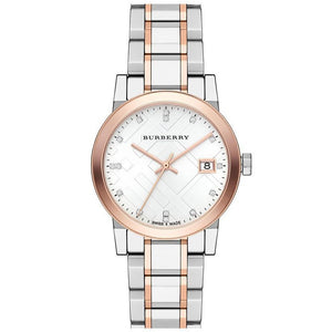Burberry BU9127 Silver Dial Two-tone Ladies Watch