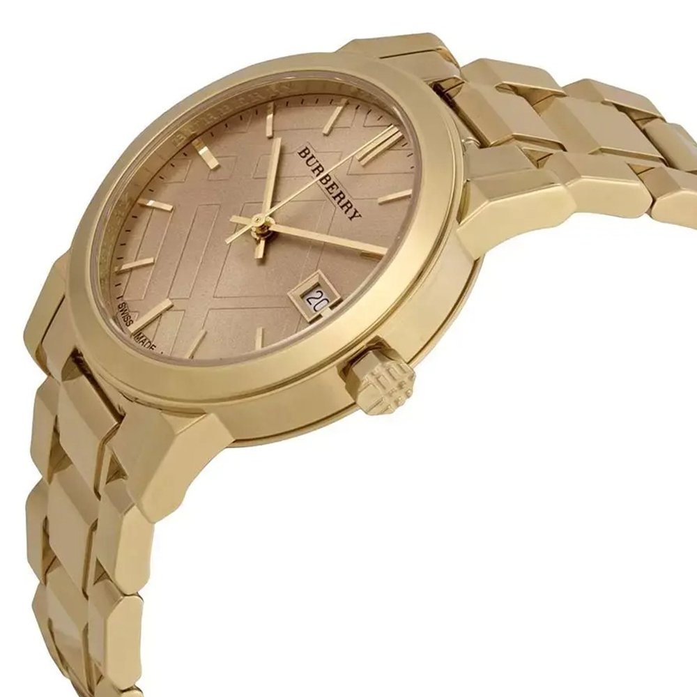 Burberry BU9134 Ladies Watch The City 34mm Champagne Gold — view 3