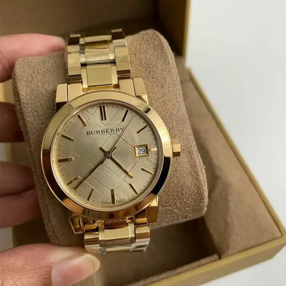 Burberry BU9134 Ladies Watch The City 34mm Champagne Gold — view 4