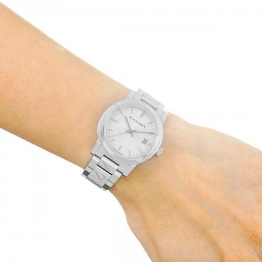 Burberry BU9144 Silver Check Stamped Dial Women's Watch — view 4