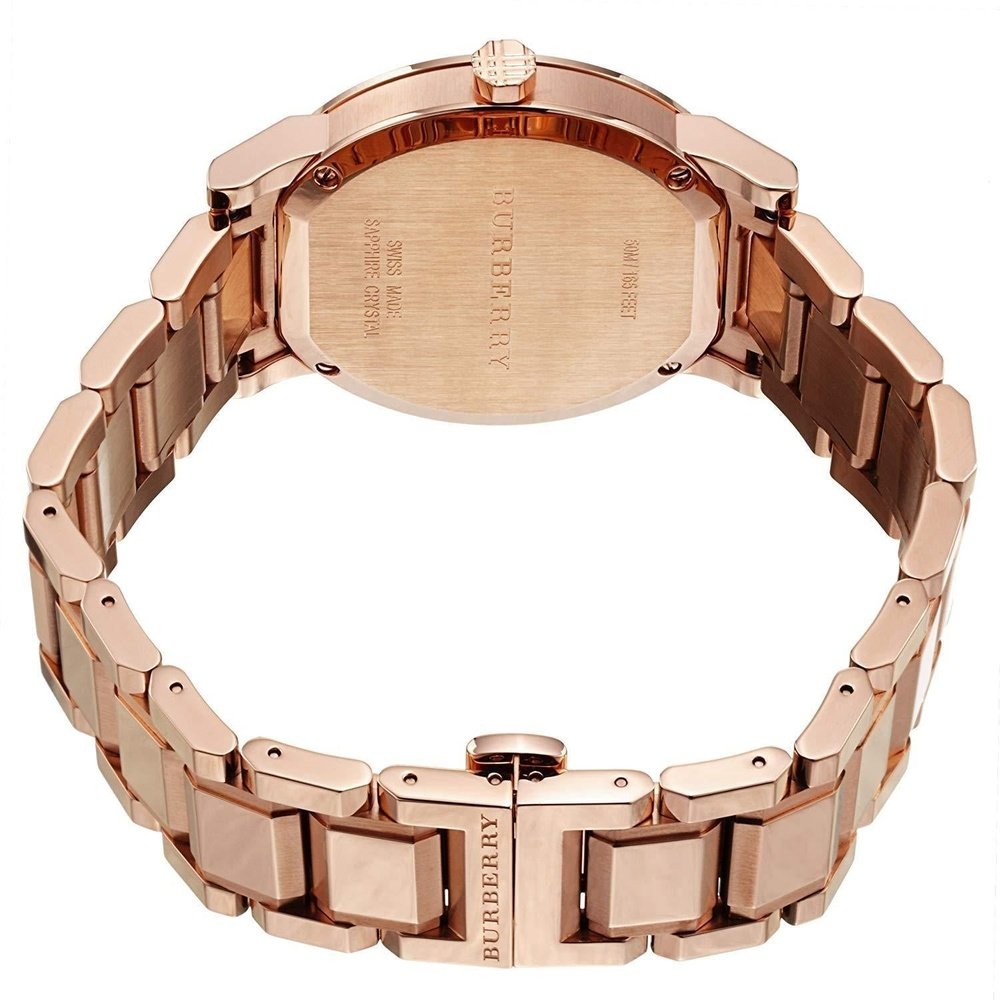 Burberry BU9353 Taupe Chronograph Dial Rose Gold Plated Steel Men's Watch — view 2