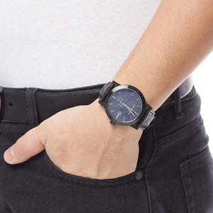 Burberry BU9906 City Black Leather Strap Men's Watch — view 4