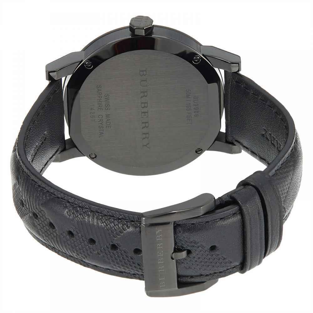 Burberry BU9906 City Black Leather Strap Men's Watch — view 3