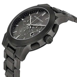 Burberry Men's BU9354 Large Check Gray Ion Plated Stainless Steel Watch — view 2