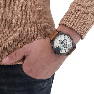 Diesel DZ4280 Mega Chief Brown Leather Men's Watch — view 3