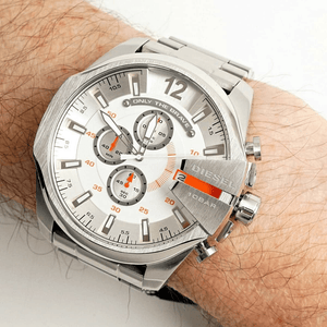 Diesel DZ4328 Mega Chief Chronograph Silver Dial Men's Watch — view 6
