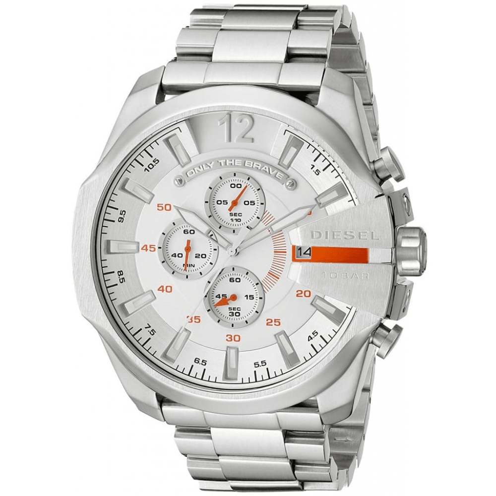 Diesel DZ4328 Mega Chief Chronograph Silver Dial Men's Watch — view 3