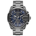 Diesel DZ4329 Mega Chief Chronograph Blue Dial Gunmetal Ion-plated Men's Watch