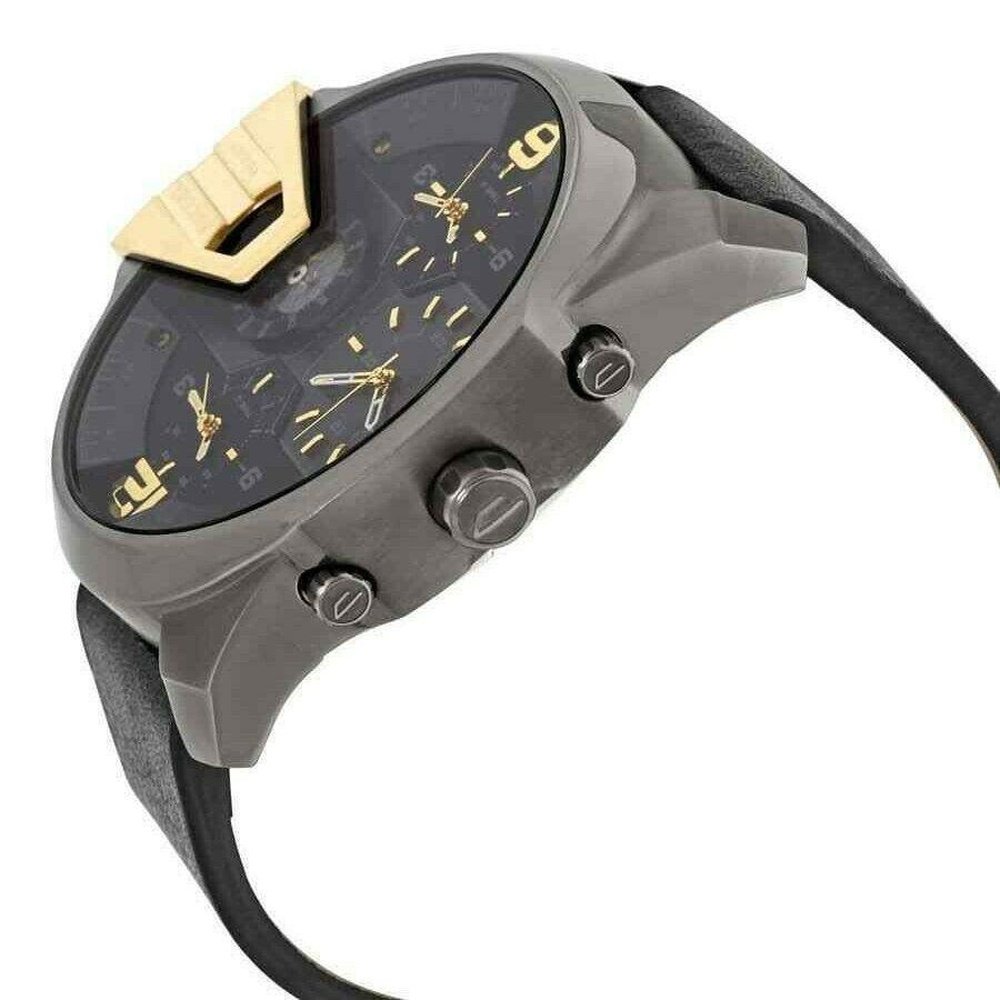 Diesel DZ7377 Uber Chief Black Dial Black Leather Men's Watch — view 2