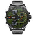Diesel Mr. Daddy DZ7477 Green Dial Gunmetal Men's Watch