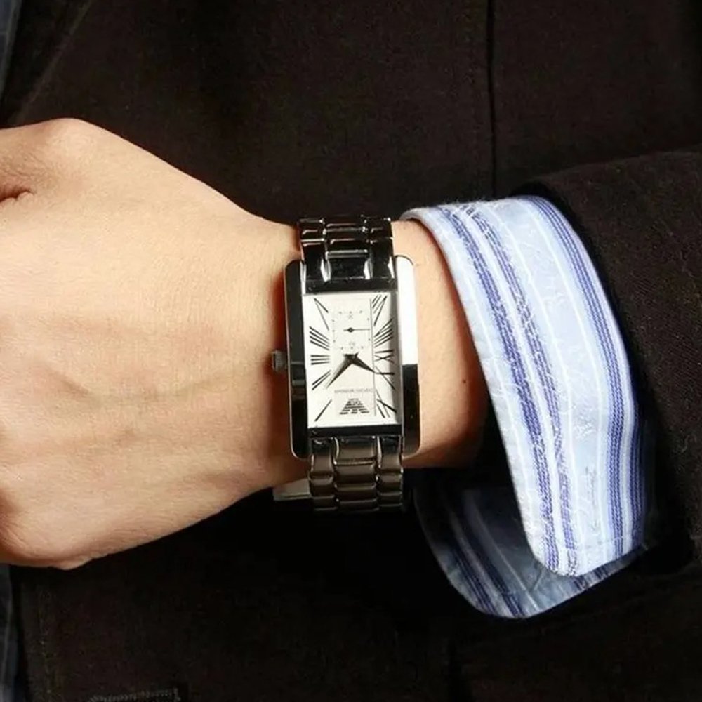 Emporio Armani AR0145 Classic White Dial Men's Watch — view 4