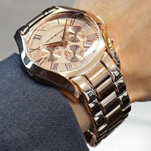 Emporio Armani AR0365 Rose Gold Chronograph Men's Watch — view 3