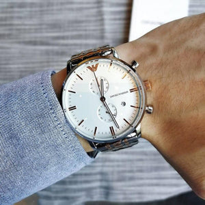 Emporio Armani AR0399 Chronograph Two-Tone Men's Watch — view 6