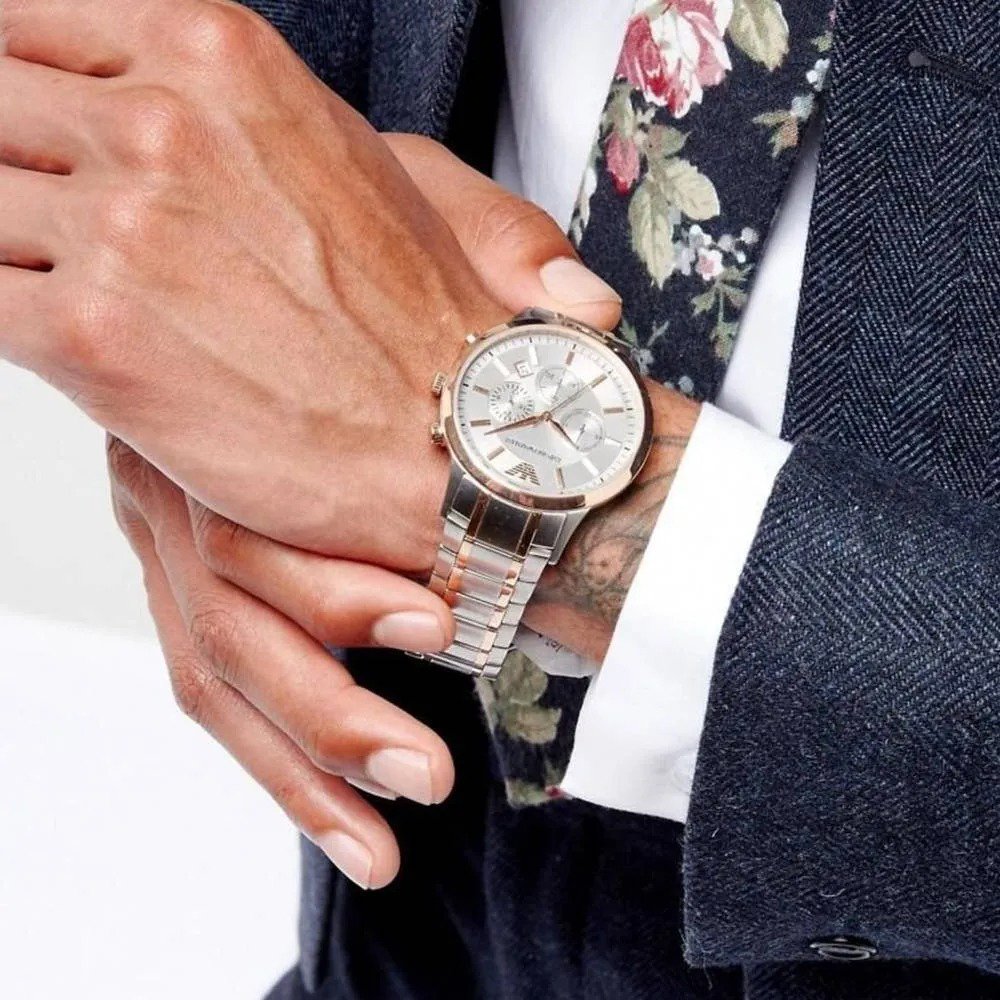 Emporio Armani AR11077 Men's Watch Renato Rose Gold — view 4
