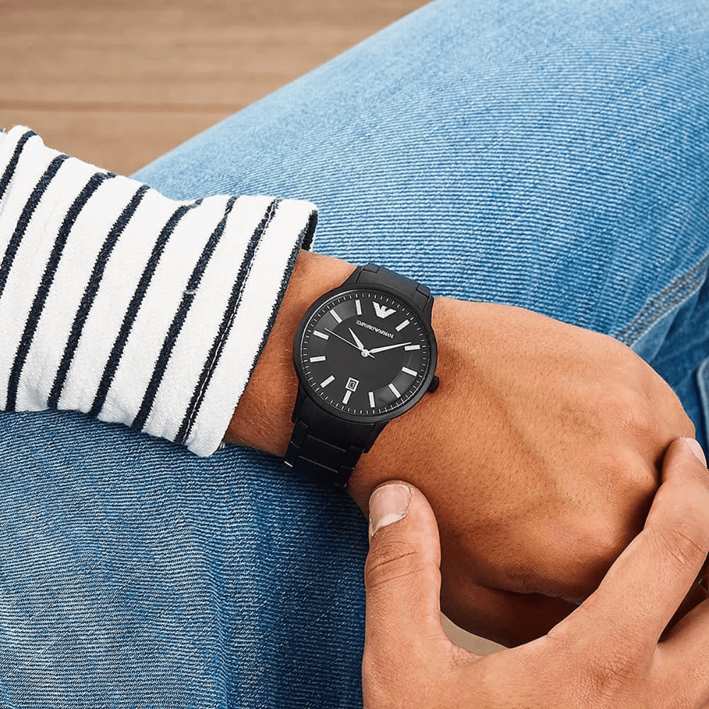 Emporio Armani AR11079 Luigi Black Men's Watch — view 6