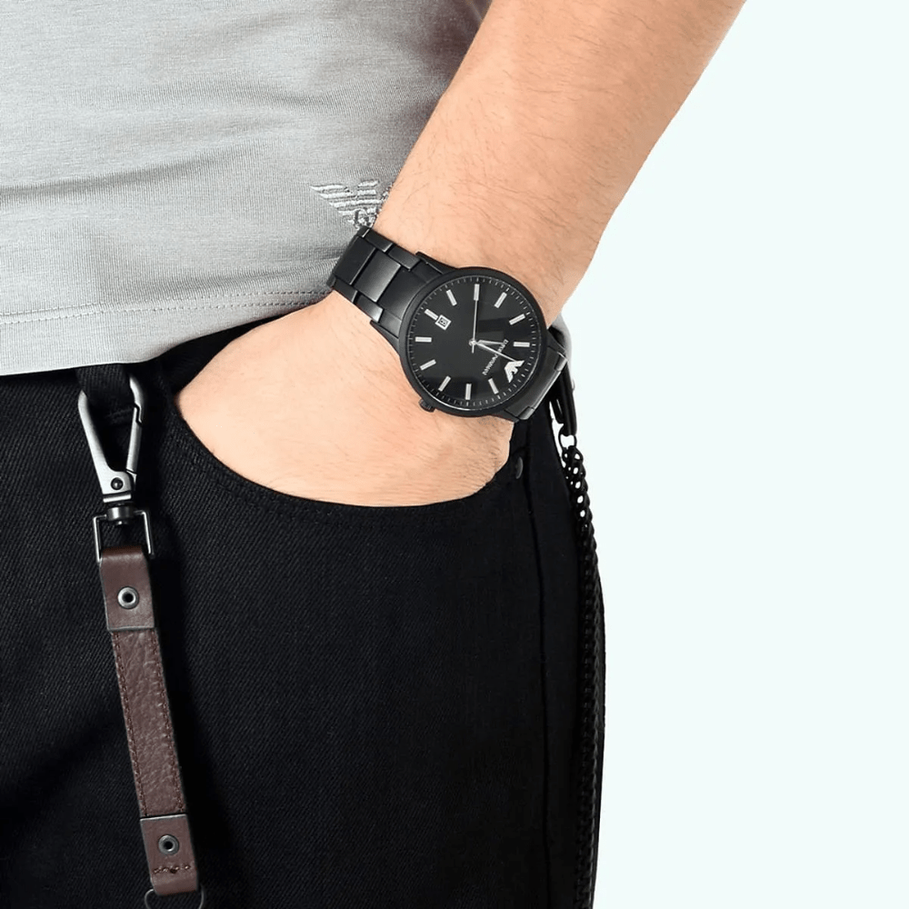 Emporio Armani AR11079 Luigi Black Men's Watch — view 5