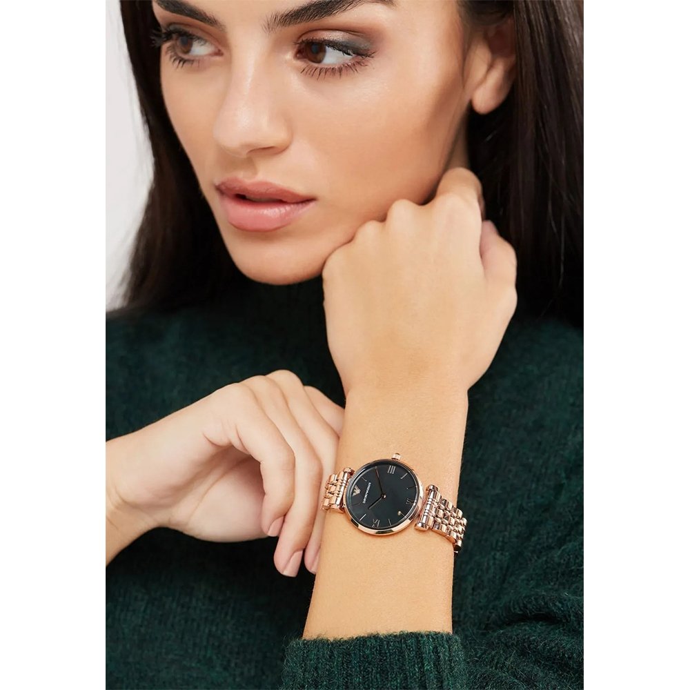 Emporio Armani AR11145 Ladies Watch T-Bar Gianni Rose Gold — view 2