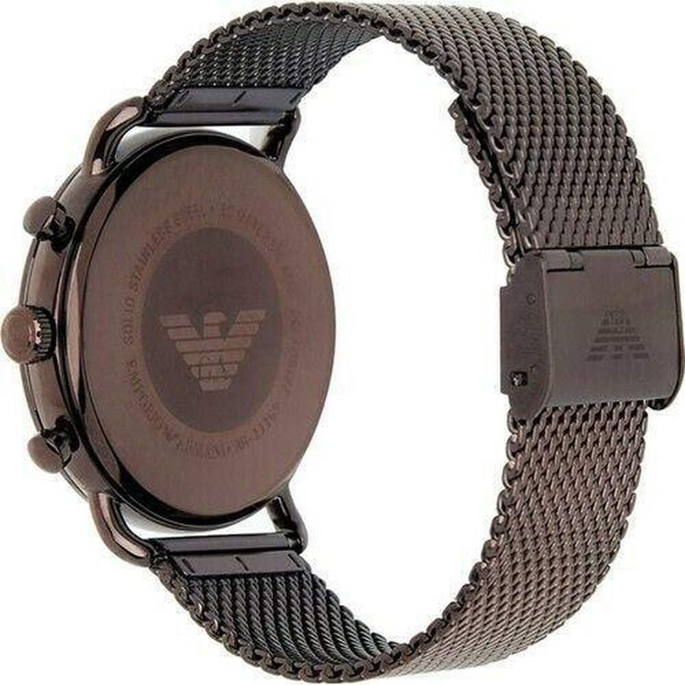 Emporio Armani AR11169 Brown Mesh Chronograph Men's Watch — view 3
