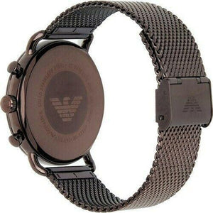 Emporio Armani AR11169 Brown Mesh Chronograph Men's Watch — view 3