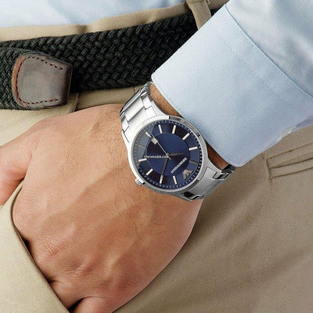 Emporio Armani AR11180 Quartz Blue Dial Men's Watch — view 3