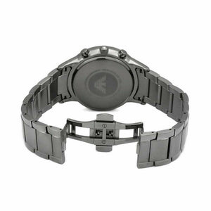 Emporio Armani AR11215 Chronograph Blue Dial Gunmetal Strap Men's Watch — view 4