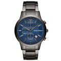 Emporio Armani AR11215 Chronograph Blue Dial Gunmetal Strap Men's Watch