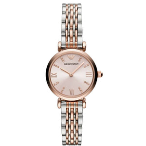 Emporio Armani AR11223 Pink Dial Two Tone Ladies Watch