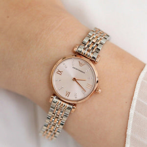 Emporio Armani AR11223 Pink Dial Two Tone Ladies Watch — view 5