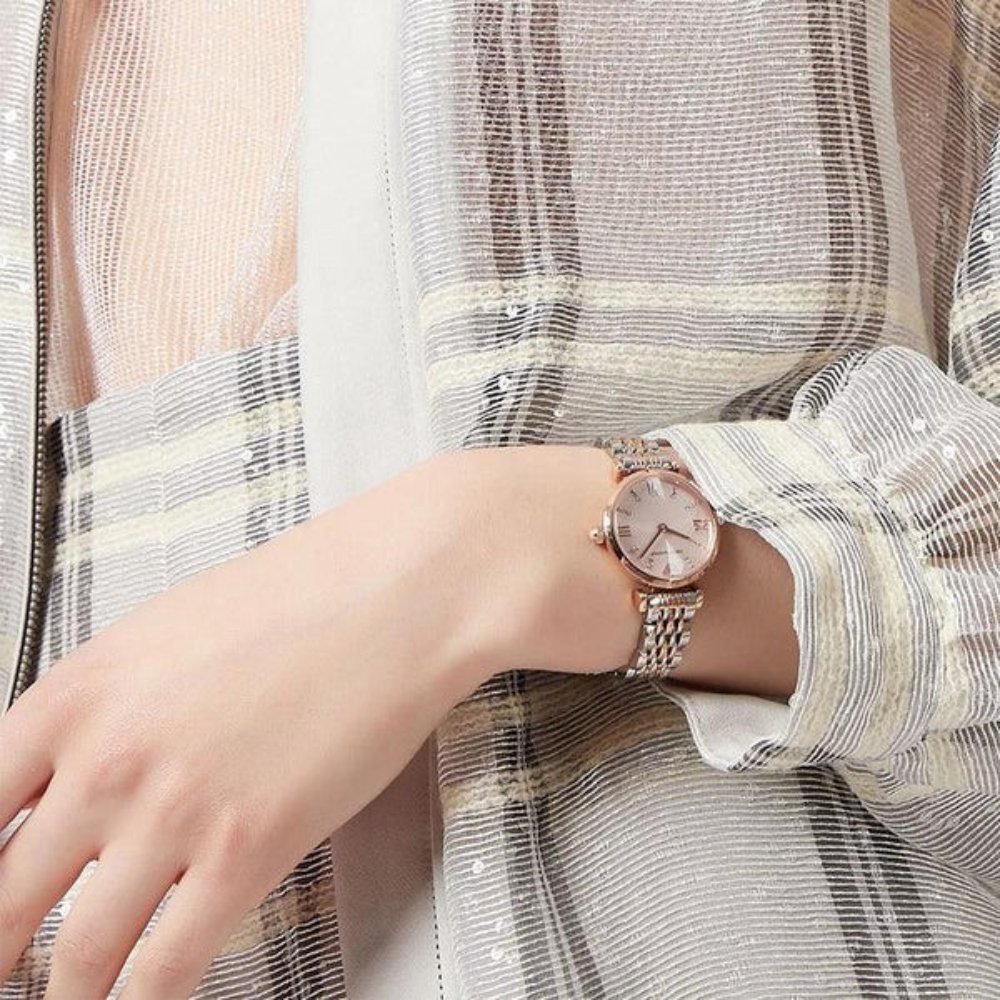 Emporio Armani AR11223 Pink Dial Two Tone Ladies Watch — view 4