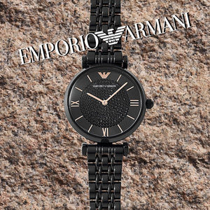 Emporio Armani AR11245 T-Bar Black Ladies Watch — view 4
