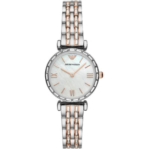 Emporio Armani AR11290 Gianni T-Bar Mother Of Pearl Ladies Watch