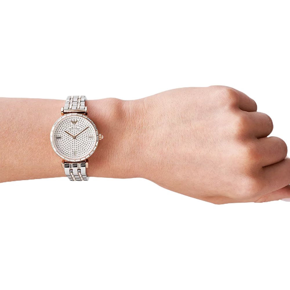 Emporio Armani AR11293 Gianni Two Tone Ladies Watch — view 4