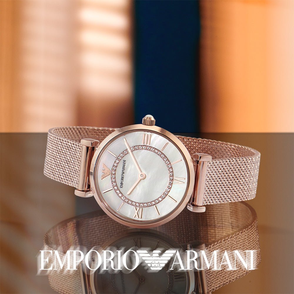 Emporio Armani AR11320 Rose Gold Gianni T-Bar Ladies Watch — view 4