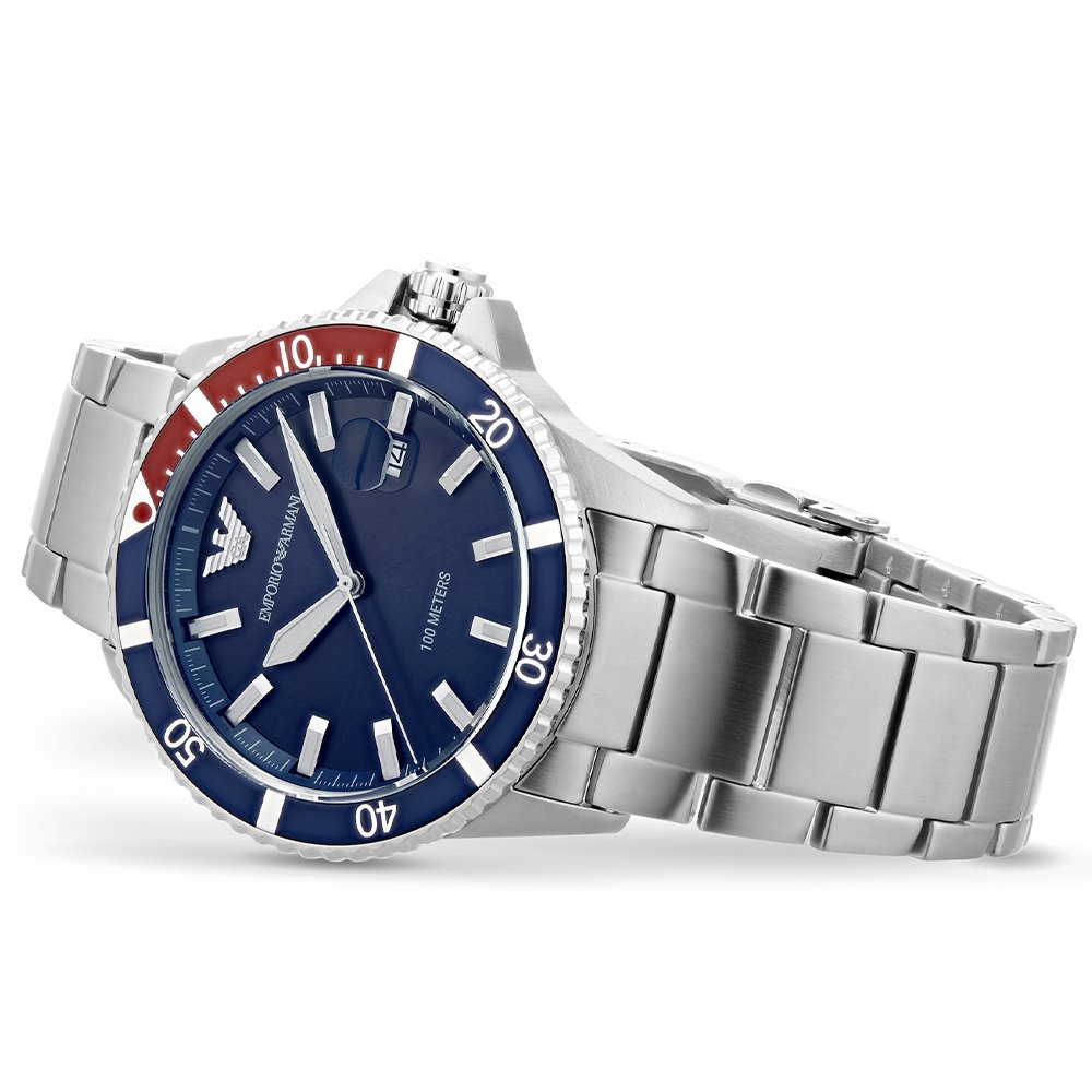 Emporio Armani AR11339 Men's Diver Watch Blue — view 3