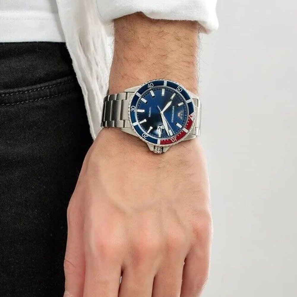 Emporio Armani AR11339 Men's Diver Watch Blue — view 5
