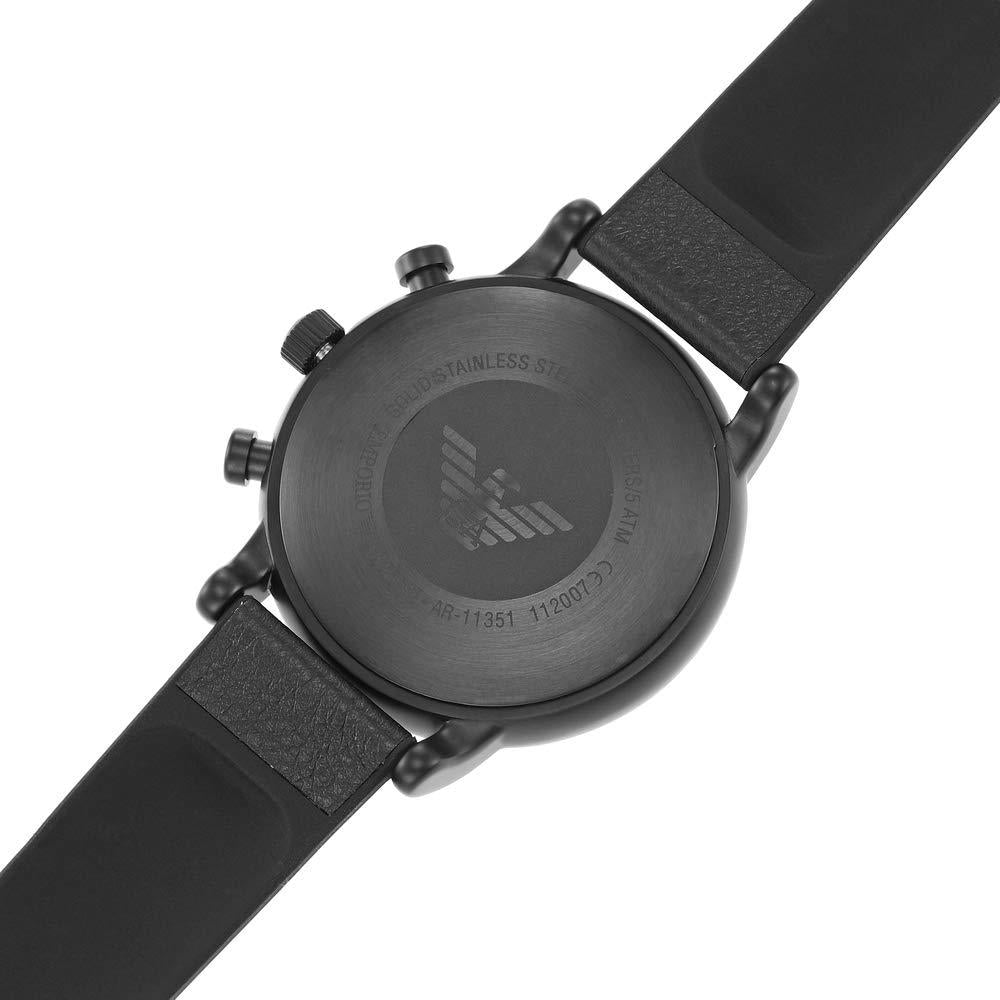 Emporio Armani AR11351 Chronograph Black Leather Men's Watch — view 2